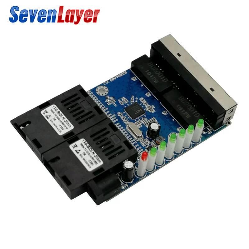 2 Light 4 Electric Mini Switch 100M Optical Witches Four Electric Power Model Optoelectronics Network PCBA