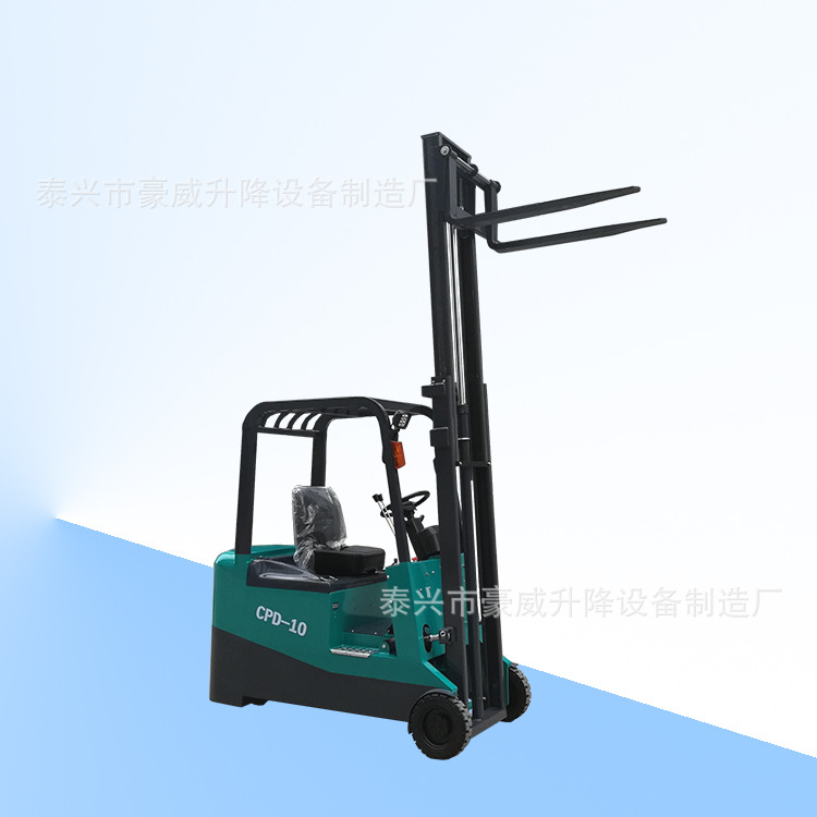 充电型座驾式液压装卸车 高位三向堆垛机 电瓶堆高车电动叉车