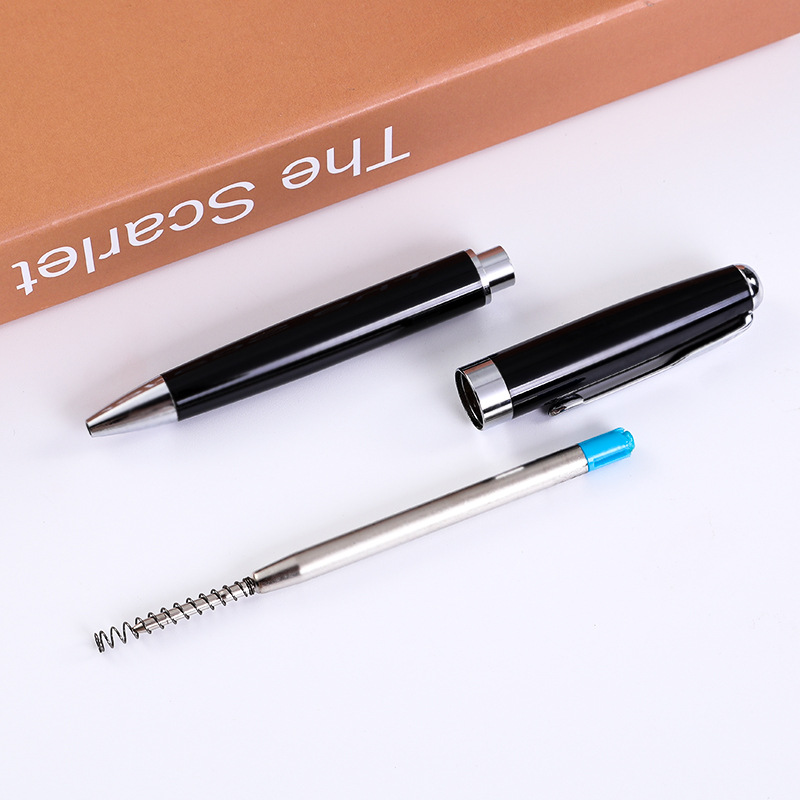 Suministro directo de fábrica Bolígrafo De Metal logotipo de la pluma de publicidad de alta gama pluma de aceite de negocios pluma de regalo pluma de metal de impresión