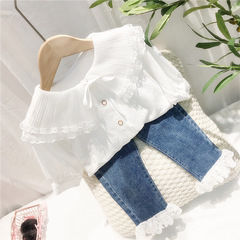 童裝女童2024新款秋裝女寶寶長袖襯衫小童韓版洋氣襯衣百搭上衣