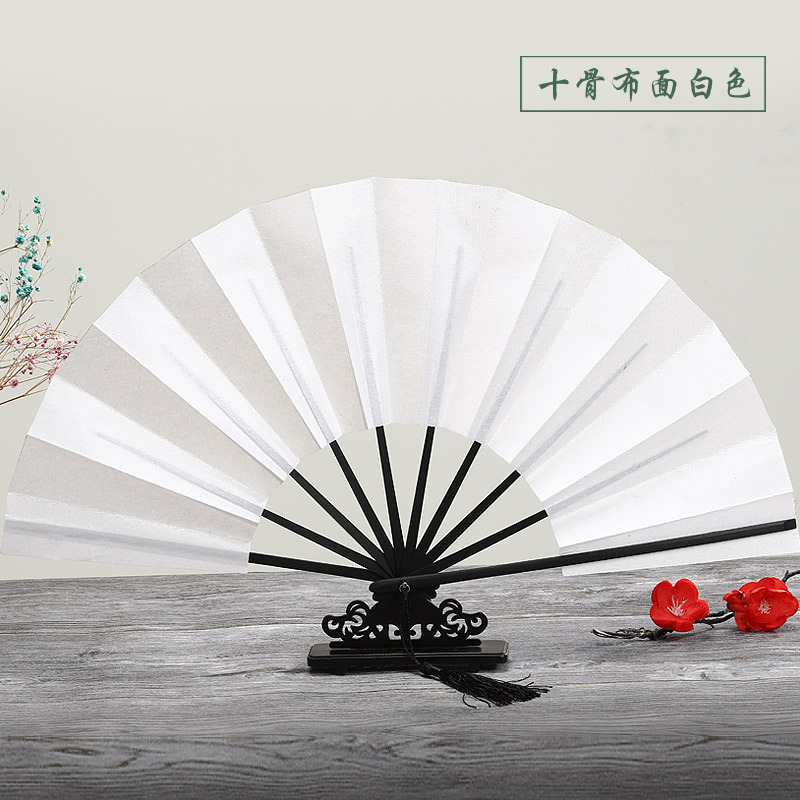 El alma blanca del ajedrez entrará en la casa del vino ventilador de la danza Fábrica directa japonesa Batwing fan Cosplay siete huesos