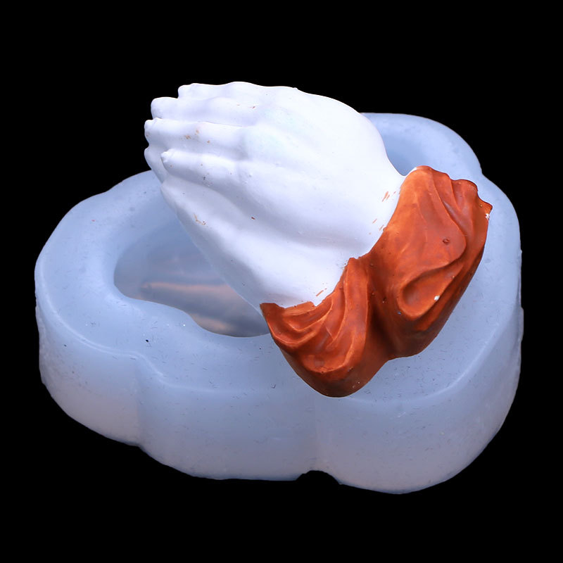 Bendición mano colgante fondant cake decoración molde de silicona epoxi pegamento UV DIY molde de arcilla de chocolate molde de epoxi