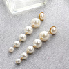 Long fashionable earrings from pearl, ear clips, European style, simple and elegant design, no pierced ears