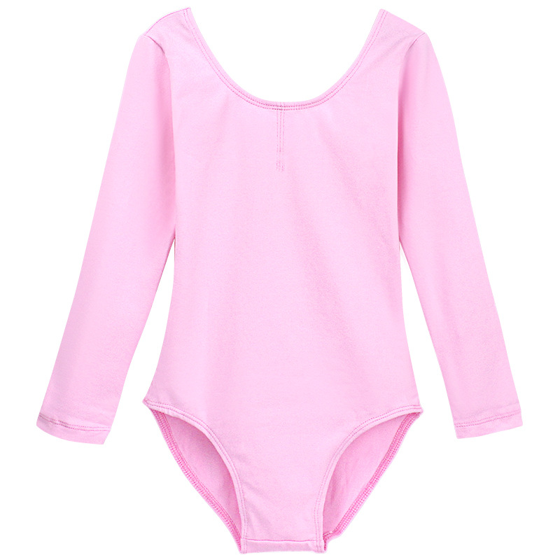 Ropa de baile para niños Primavera de manga larga ropa de práctica para Niñas Ropa de baile corporal arco entrepierna abierta mono ropa de clasificación
