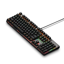 K660金属机械键盘青轴rgb发光朋克键盘USB有线电脑游戏键盘厂家