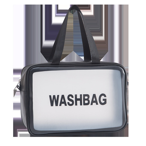 Transparent cosmetic bag travel storage PVC toiletry bag Internet celebrity waterproof large-capacity portable cosmetics storage manufacturer