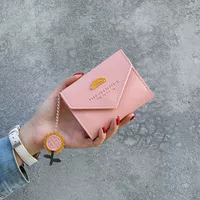Модный короткий кошелек и милый держатель для карт с молнией - японская и корейская стильная сумка