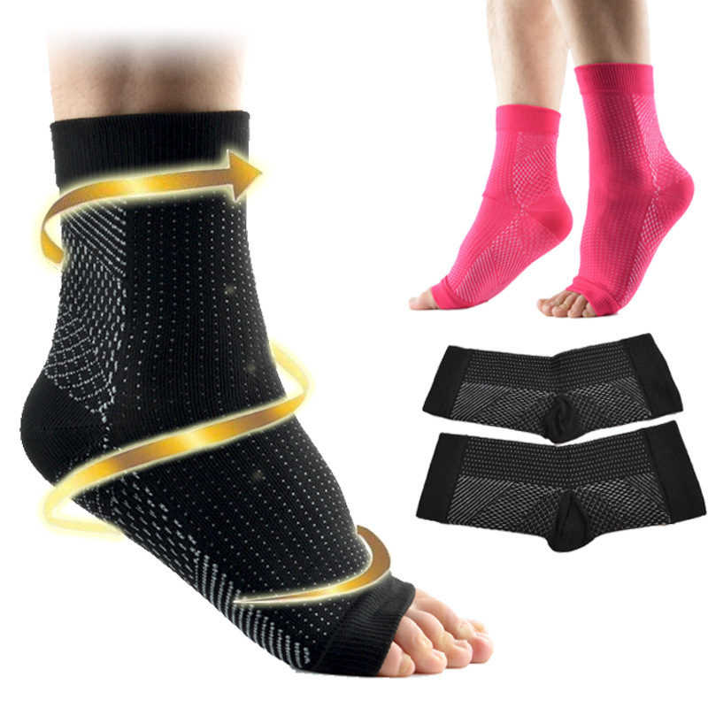Amazon Sports Yoga Ankles Elastic Compression Socks Fitness Ankle Plantar Fascia Socks Nylon Pressure Foot Cover