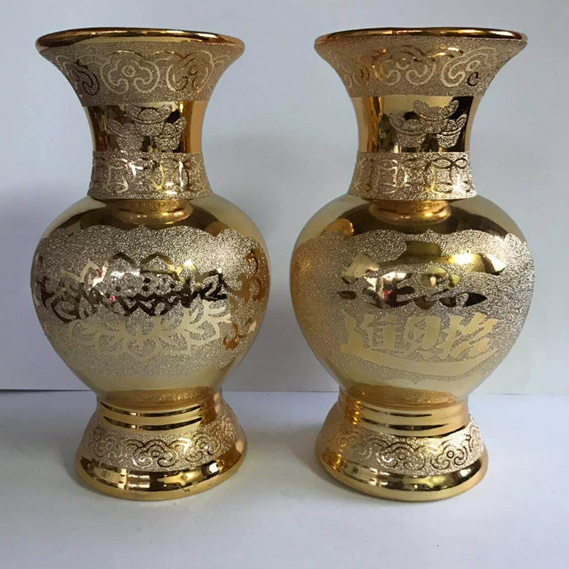 Керамическая Золотая ваза декоративная креативная простая гостиная ТВ шкаф Гипсофила гипсофила цветок Аранжировка сушеных цветочных украшений