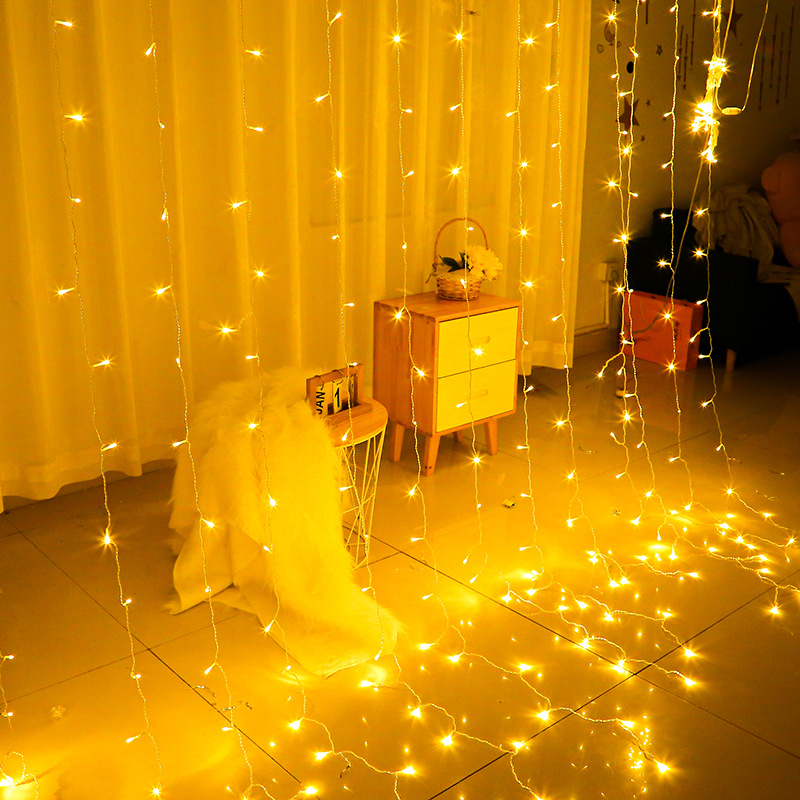 Luz de estrella LED cortina de luz LUZ DE Navidad Romántica habitación diseño luz ins cielo estrellado luz decorativa Cadena de luz de color