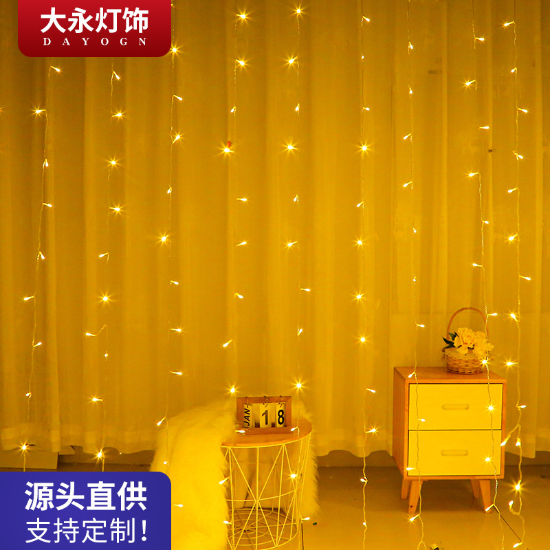Luz de estrella LED cortina de luz LUZ DE Navidad Romántica habitación diseño luz ins cielo estrellado luz decorativa Cadena de luz de color