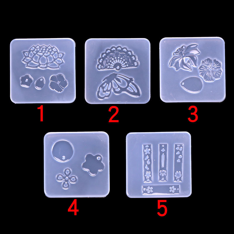 Espejo de Cristal Loto mariposa antiguo Shell etiqueta flor epoxi molde silicona tocado broche accesorios la joyería