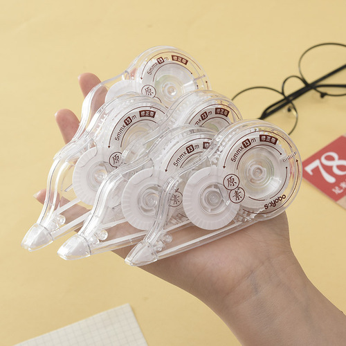 Correction tape factory direct sales 78 meters large capacity affordable 6-pack student office stationery transparent correction tape