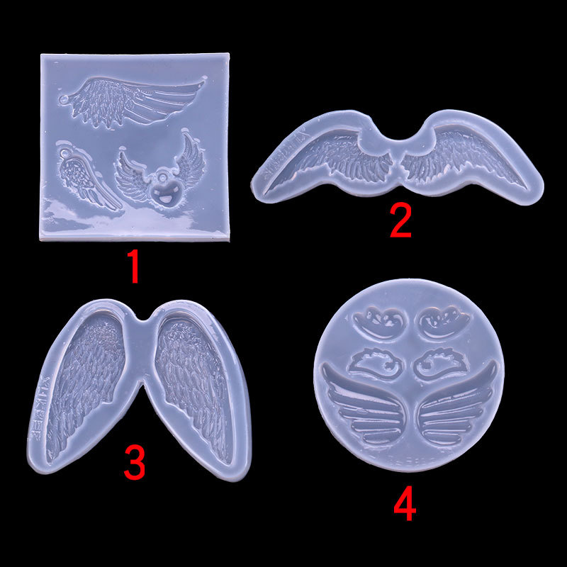 Espejo hecho a mano material cristal epoxi UV pegamento Mesa teléfono móvil Shell decorativo alas de plumas molde de silicona líquida