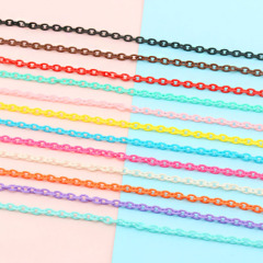 6*8mmアクリルカラーチェーンプラスチックチェーン閉口長さ38cm diyアクセサリー部品
