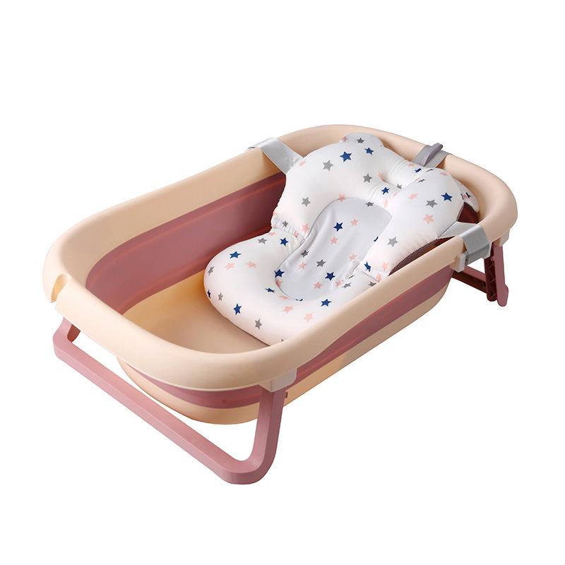 Bañera de bebé bañera plegable bañera de doble uso para sentarse y acostarse niños gran cubo de baño engrosado entrega de una pieza