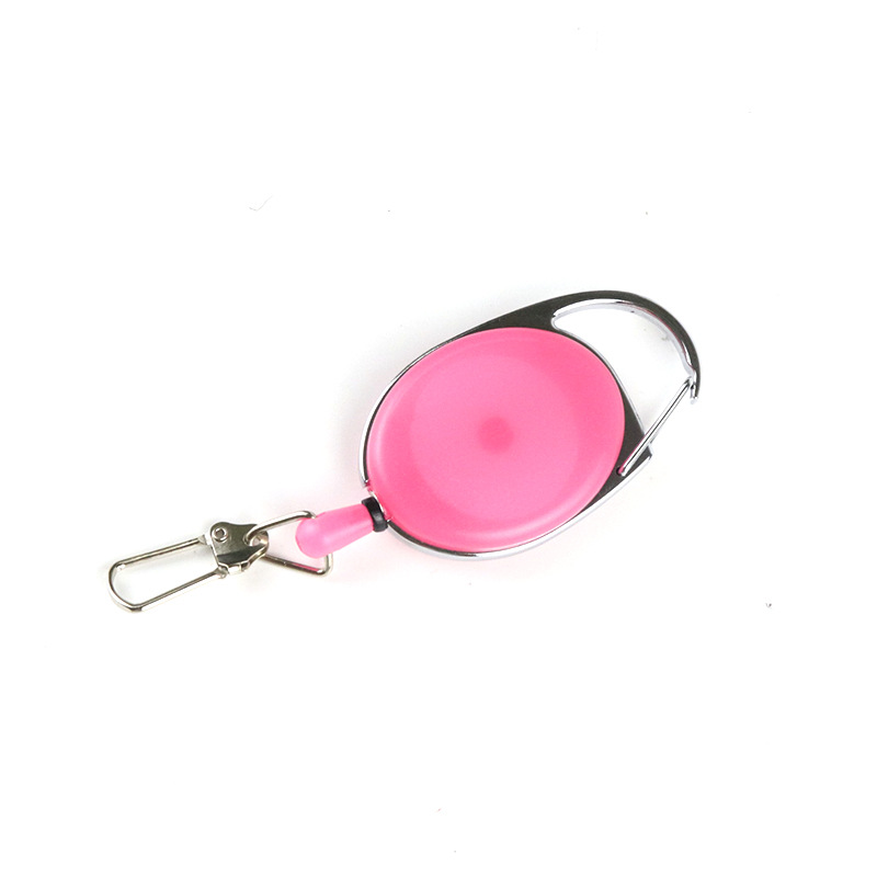 Colorido Oval clip de espalda personalizable hebilla de fácil extracción respetuoso con el medio ambiente hebilla de fácil extracción llavero retráctil Cable de fácil extracción
