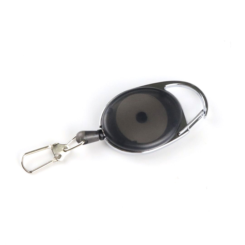 Colorido Oval clip de espalda personalizable hebilla de fácil extracción respetuoso con el medio ambiente hebilla de fácil extracción llavero retráctil Cable de fácil extracción