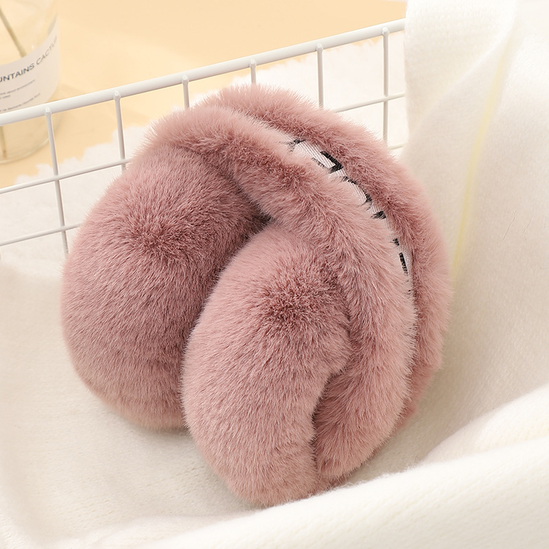 El otoño y el invierno de la nueva navidad orejeras de felpa de las mujeres caliente lindo orejeras a prueba de frío a prueba de viento plegable anti-congelación orejeras bolsa