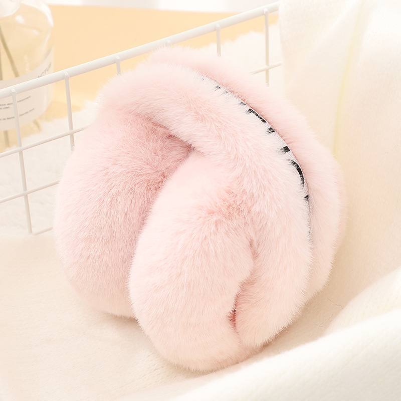 El otoño y el invierno de la nueva navidad orejeras de felpa de las mujeres caliente lindo orejeras a prueba de frío a prueba de viento plegable anti-congelación orejeras bolsa