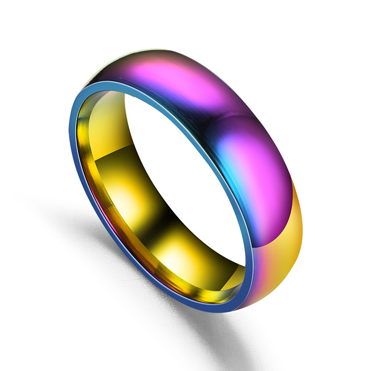 Anillo de Acero Inoxidable de Color Liso que Realza el Temperamento, Anillo Liso Minimalista y Moderno para Parejas, Joyería Popular Transfronteriza en Europa y América. image 8