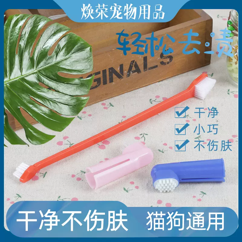 厂家批发套装宠物牙刷 去除牙结石牙菌斑宠物狗狗清洁牙刷