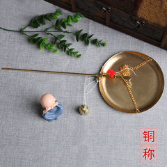 Baby's Grab Week Supplies Wholesale, Chinese Handmade Small Copper Scale, Grab Week Props Toys, Birthday Gift, Copper Scale for Drawing Lots