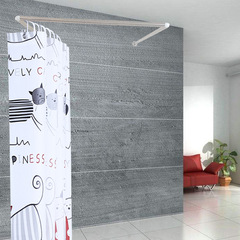 Supply hot-selling stainless steel 90*90*90 U-shaped shower curtain rod telescopic rod U-shaped rod convenient and fashionable 
