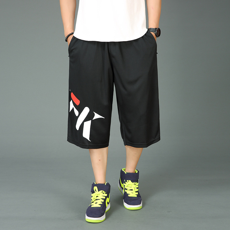 175kg Trendy Fat Plus Size Cropped Pants Men's Loose Summer Thin Basketball Pants Plus Fat Plus Fat Medium Pants 175kg Trendy Fat Plus Size Cropped Pants Men's Loose Summer Thin Basketball Pants Plus Fat Plus Fat Medium Pants