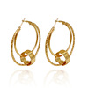 Hula hoop, brand earrings, suitable for import, European style