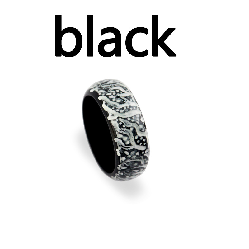 Fashionable, versatile, cool and luminous patterned ring