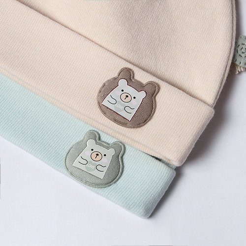 Baby Hat Autumn/Winter 100% Cotton Korean Style Cute Mushroom Bear Baby Cap Hooded Warm Double Layer Newborn Hat