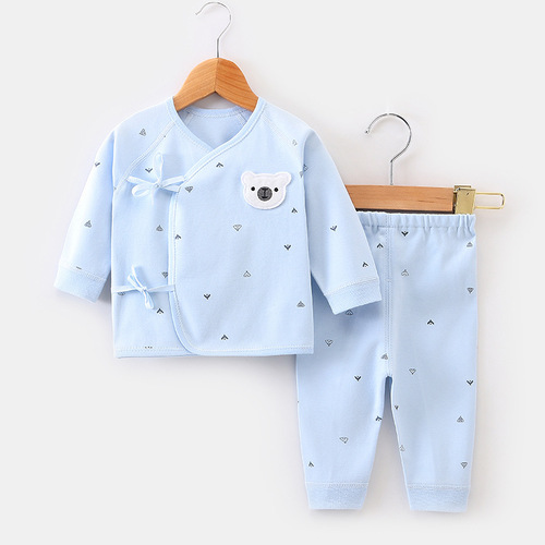 Spring newborn baby underwear set, cotton long-sleeved 0-6 months baby monk clothing, Class A children's boneless suit