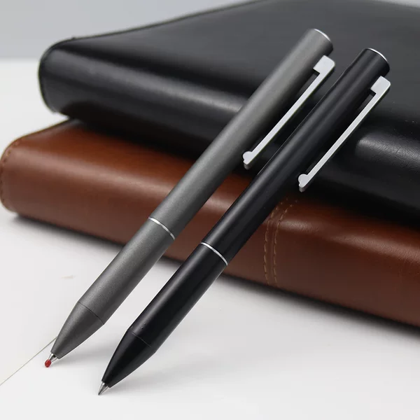 Business office Metal Ballpoint Pen wholesale black frosted rotating neutral pen fashion sense oil pen can be printed LOGO