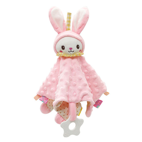 Baby Soothing Towel Infants and Toddlers Crystal Plush Toy 0-1 Doll Baby Hand Puppet Sleeping Companion Original Manufacturer