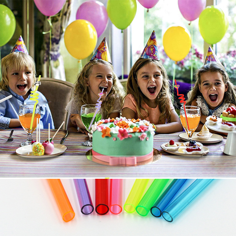 Paja del espacio Princesa paja Panda paja fiesta regalo plástico reutilizable