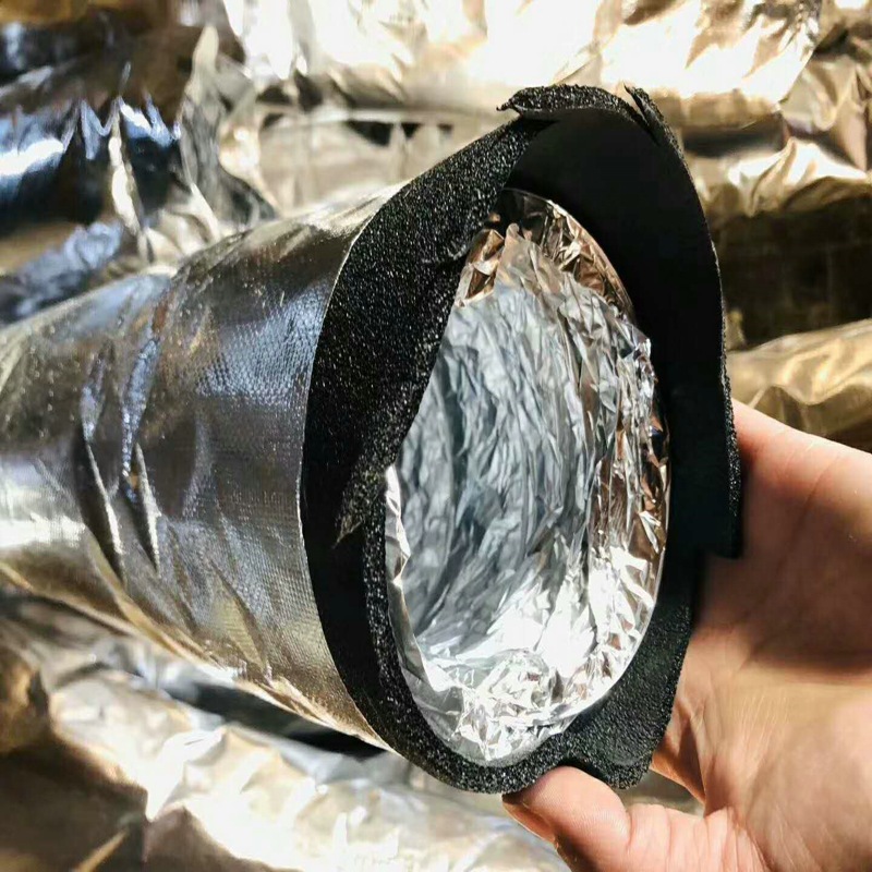 橡塑保温软管 150铝箔保温软管 空调通风伸缩软管