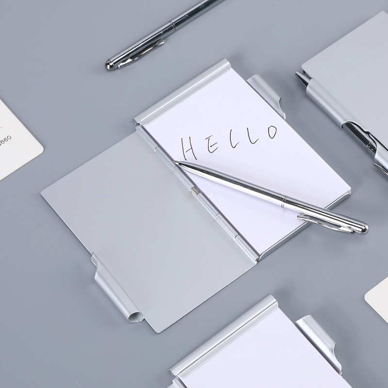 Japan's well-known chain stores designated factories aluminum small notepad metal notebook notepad LOGO