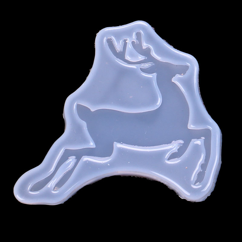 Espejo DIY cristal epoxi animal molde Navidad alce casa embrujado Decoración Accesorios epoxi molde de silicona