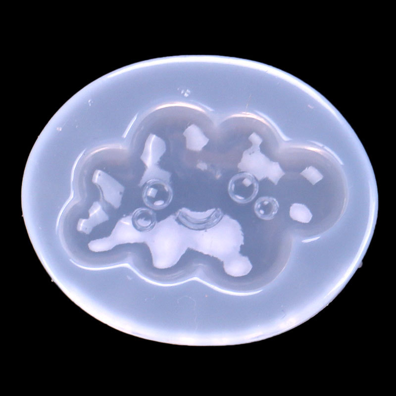 Espejo Arco Iris tamaño nube molde de silicona cristal epoxi hecho a mano DIY joyería material paquete teléfono caso Accesorios