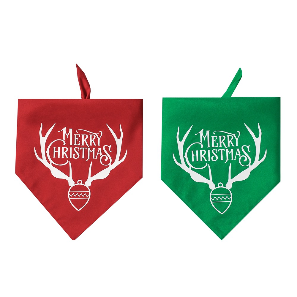 Transfronterizo nueva Navidad toalla triángulo para mascotas Toalla de saliva para mascotas bufanda de perro de doble capa bufanda para mascotas suministros para mascotas