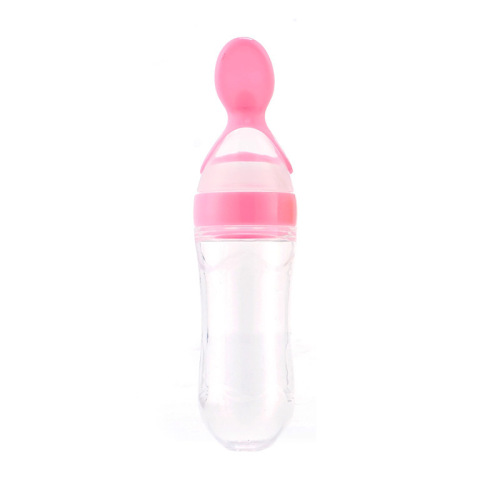 Baby Silicone Rice Pudding Spoon, Bottle Squeeze Spoon Feeding Spoon Silicone Rice Powder Supplementary Food Bottle, Rice Pudding Bottle Factory Direct Sale