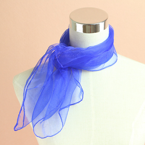 Pure color chiffon small silk scarf changes performed dance new…