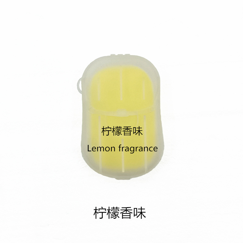 Pieza de jabón portátil de alta calidad pieza de jabón pieza de lavado de manos desechable de papel mini pieza de jabón pieza de limpieza de viaje de hotel