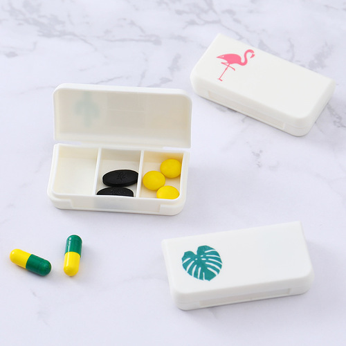 Pharmaceutical capsule packaging box, travel portable small pill box, compartmented small pill box, medicine storage box, street stall wholesale