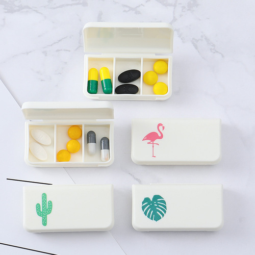 Pharmaceutical capsule packaging box, travel portable small pill box, compartmented small pill box, medicine storage box, street stall wholesale