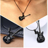 Guitar stainless steel, necklace, pendant, European style