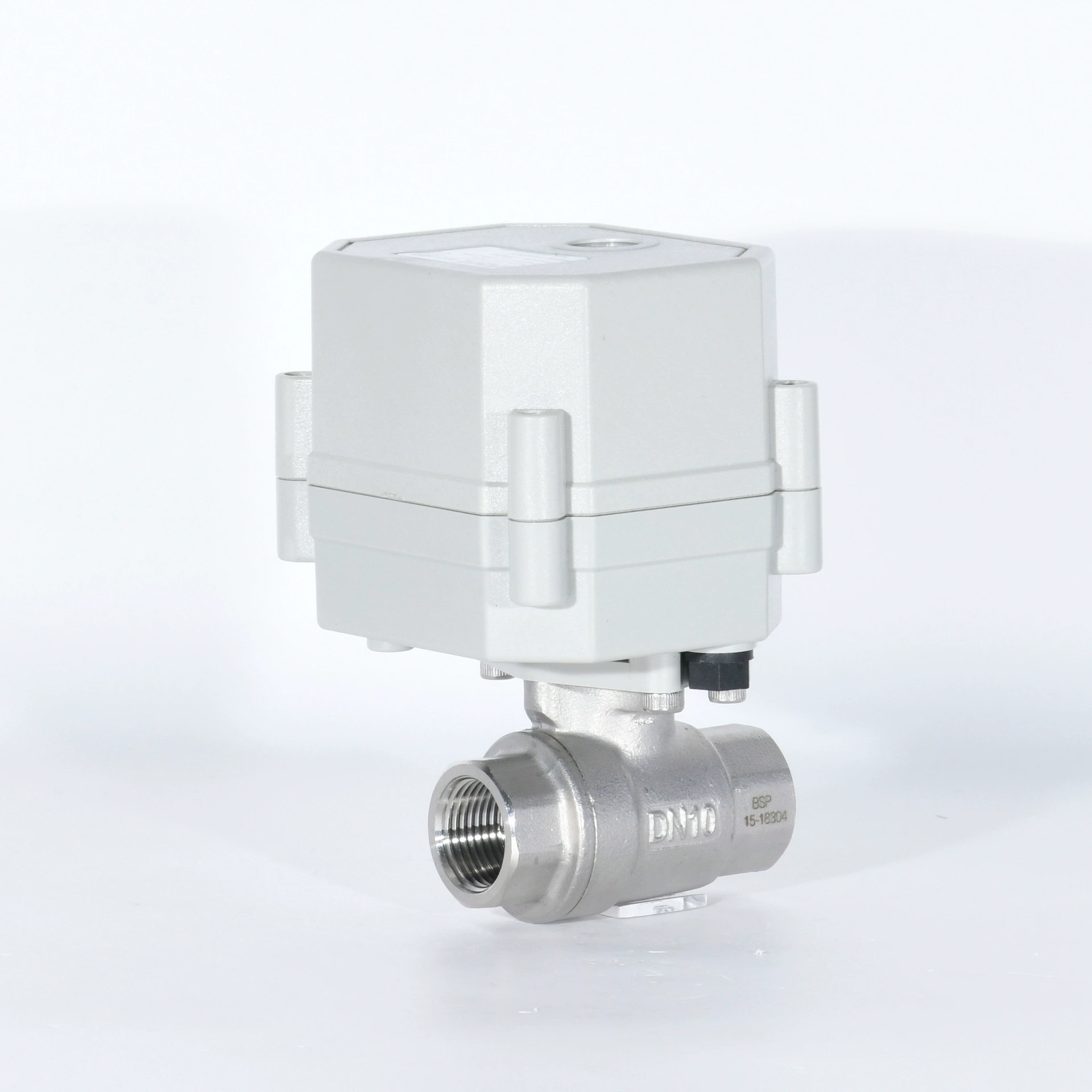 3-точечный миниатюрный пропорциональный регулировочный электрический клапан из нержавеющей стали с прямой внутренней резьбой, двусторонний пропорциональный регулирующий клапан нормального давления dn10