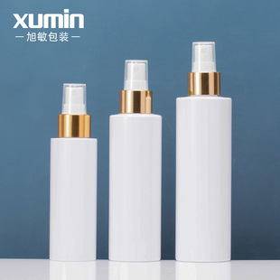 Pure Dew bottle 100ml -200ml white flat shoulder PET spray bottle Toner superfine spray cosmetic packaging bottle