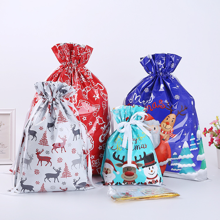現物アマゾンレーザーフィルムローププレゼント袋クリスマスロープキャンディー袋プレゼント包装クリエイティブプレゼント袋|undefined
